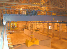 2 Process-Overhead Cranes in a nitrogen fertilizer warehouse 